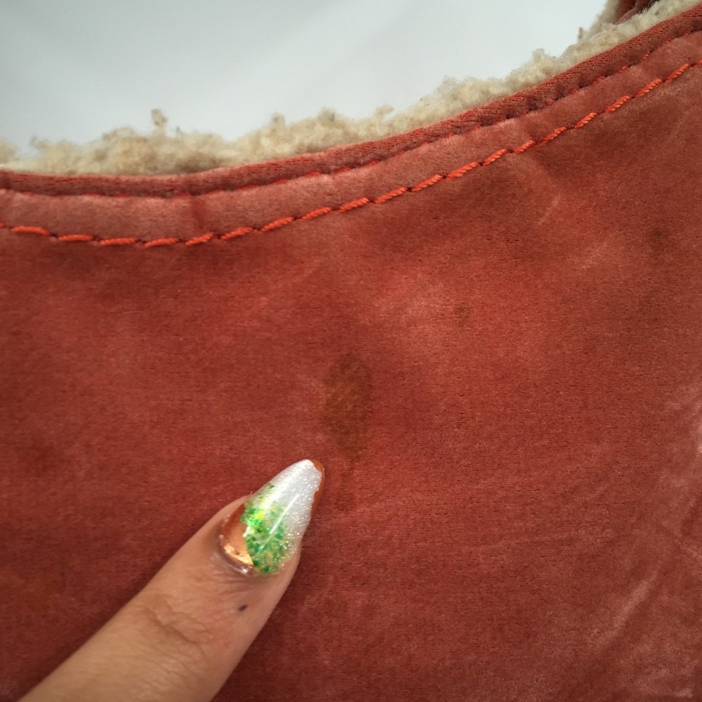 y2k vintage Unionbay peach pink sherpa small under arm bag shoulder bag - Picture 5 of 10